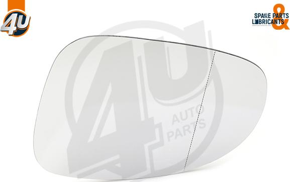 4U Autoparts 41520VV - Spiegelglas, Außenspiegel alexcarstop-ersatzteile.com