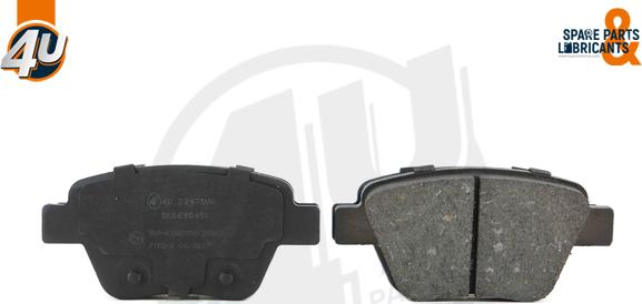 4U Autoparts 22475VV - Bremsbelagsatz, Scheibenbremse alexcarstop-ersatzteile.com