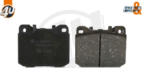 4U Autoparts 22045MR - Bremsbelagsatz, Scheibenbremse alexcarstop-ersatzteile.com