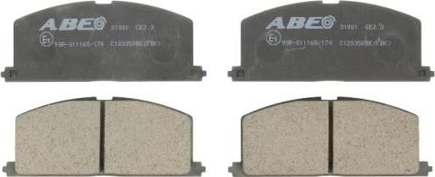 ABE C12035ABE - Bremsbelagsatz, Scheibenbremse alexcarstop-ersatzteile.com