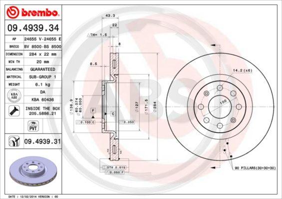 A.B.S. 09.4939.31 - Bremsscheibe alexcarstop-ersatzteile.com