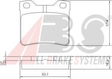 A.B.S. 36975 OE - Bremsbelagsatz, Scheibenbremse alexcarstop-ersatzteile.com