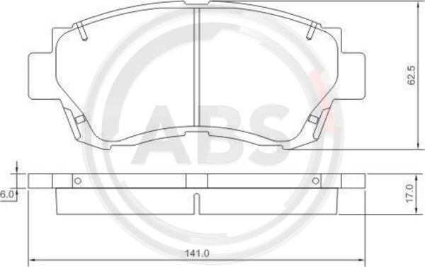 A.B.S. 36713 - Bremsbelagsatz, Scheibenbremse alexcarstop-ersatzteile.com