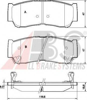 A.B.S. 37523 OE - Bremsbelagsatz, Scheibenbremse alexcarstop-ersatzteile.com