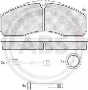 A.B.S. 37634 - Bremsbelagsatz, Scheibenbremse alexcarstop-ersatzteile.com