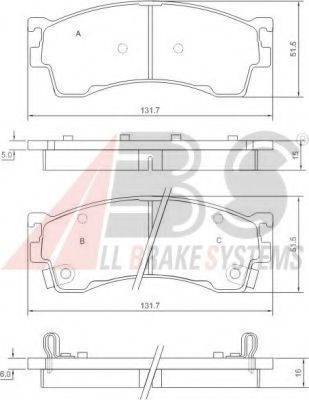 A.B.S. 37187 OE - Bremsbelagsatz, Scheibenbremse alexcarstop-ersatzteile.com