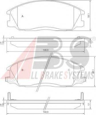 A.B.S. 37242 OE - Bremsbelagsatz, Scheibenbremse alexcarstop-ersatzteile.com