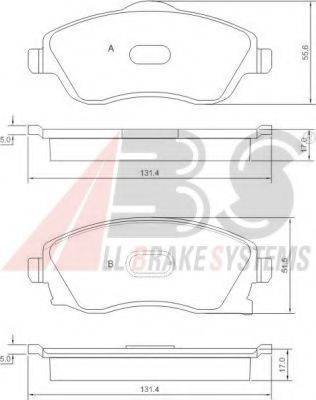 A.B.S. 37213 OE - Bremsbelagsatz, Scheibenbremse alexcarstop-ersatzteile.com