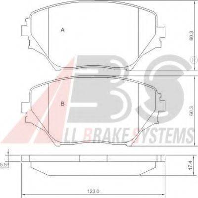 A.B.S. 37230 OE - Bremsbelagsatz, Scheibenbremse alexcarstop-ersatzteile.com