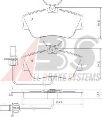 A.B.S. 37274 OE - Bremsbelagsatz, Scheibenbremse alexcarstop-ersatzteile.com