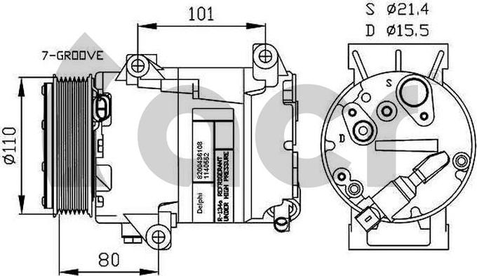 ACR 133190R - Kompressor, Klimaanlage alexcarstop-ersatzteile.com