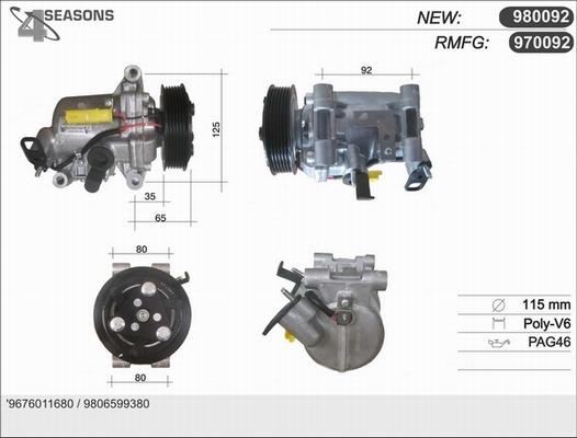 AHE 980092 - Kompressor, Klimaanlage alexcarstop-ersatzteile.com