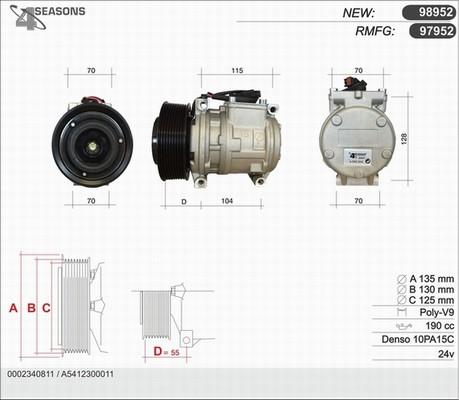 AHE 97952 - Kompressor, Klimaanlage alexcarstop-ersatzteile.com