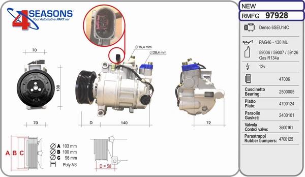 AHE 97928 - Kompressor, Klimaanlage alexcarstop-ersatzteile.com