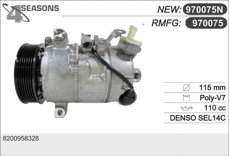 AHE 970075N - Kompressor, Klimaanlage alexcarstop-ersatzteile.com