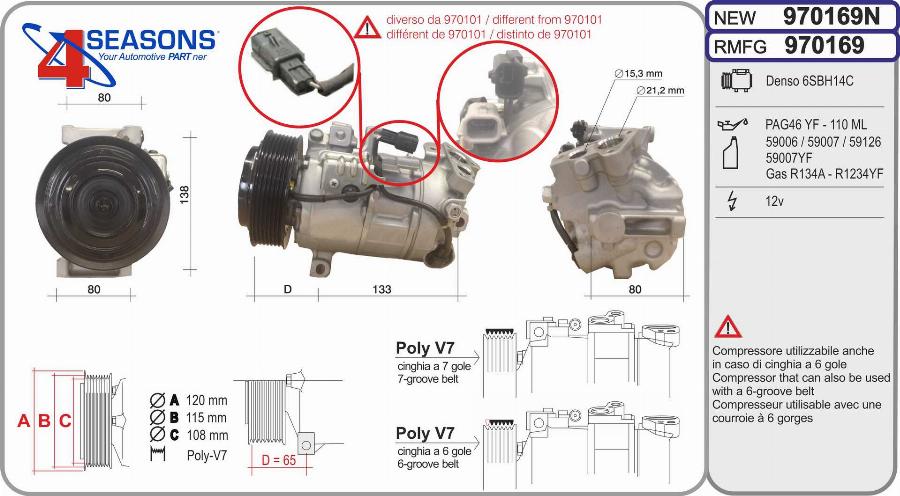 AHE 970169N - Kompressor, Klimaanlage alexcarstop-ersatzteile.com