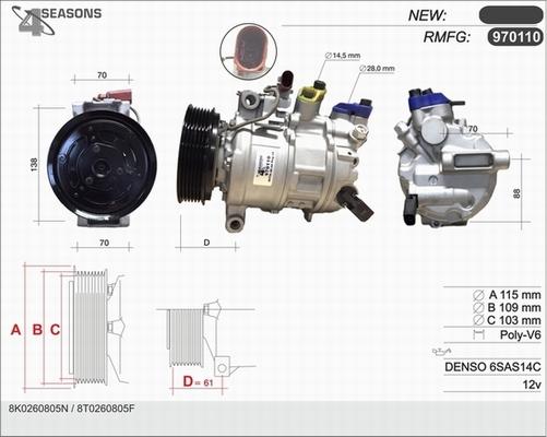 AHE 970110 - Kompressor, Klimaanlage alexcarstop-ersatzteile.com