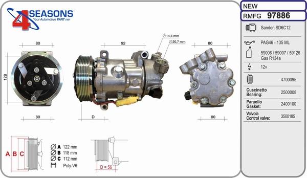 AHE 97886 - Kompressor, Klimaanlage alexcarstop-ersatzteile.com