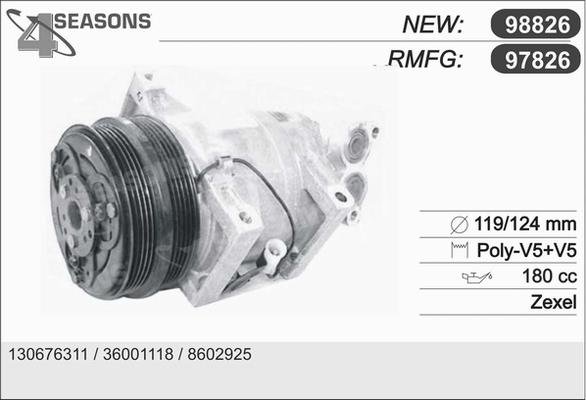 AHE 97826 - Kompressor, Klimaanlage alexcarstop-ersatzteile.com