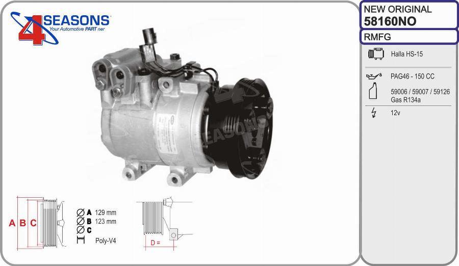 AHE 58160NO - Kompressor, Klimaanlage alexcarstop-ersatzteile.com