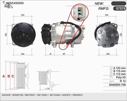 AHE 57576 - Kompressor, Klimaanlage alexcarstop-ersatzteile.com