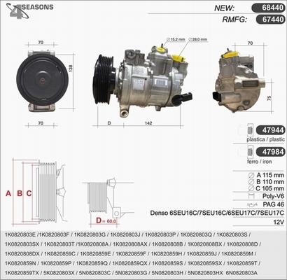 AHE 68440 - Kompressor, Klimaanlage alexcarstop-ersatzteile.com