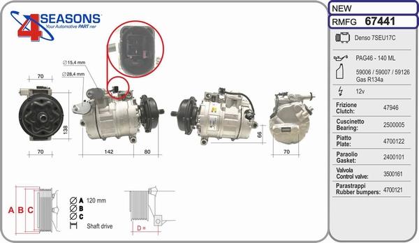 AHE 67441 - Kompressor, Klimaanlage alexcarstop-ersatzteile.com