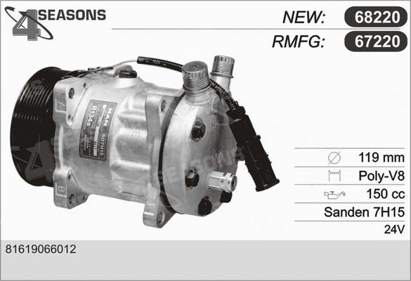 AHE 67220 - Kompressor, Klimaanlage alexcarstop-ersatzteile.com