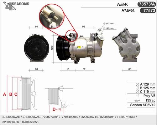 AHE 78573/A - Kompressor, Klimaanlage alexcarstop-ersatzteile.com