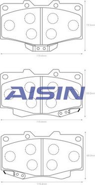 AISIN A1N029 - Bremsbelagsatz, Scheibenbremse alexcarstop-ersatzteile.com