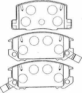 Aisin A2N044 - Bremsbelagsatz, Scheibenbremse alexcarstop-ersatzteile.com