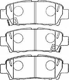 Aisin A2N057 - Bremsbelagsatz, Scheibenbremse alexcarstop-ersatzteile.com