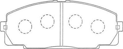 Aisin ASN-254 - Bremsbelagsatz, Scheibenbremse alexcarstop-ersatzteile.com