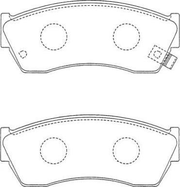 Aisin ASN-238 - Bremsbelagsatz, Scheibenbremse alexcarstop-ersatzteile.com