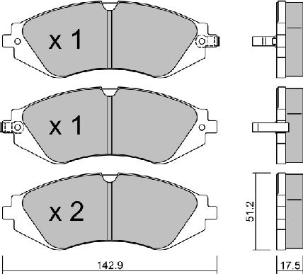 Aisin BPDO-1003 - Bremsbelagsatz, Scheibenbremse alexcarstop-ersatzteile.com