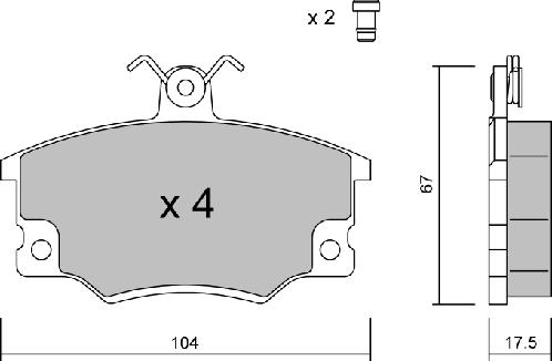 Aisin BPFI-1038 - Bremsbelagsatz, Scheibenbremse alexcarstop-ersatzteile.com