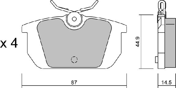 Aisin BPFI-2007 - Bremsbelagsatz, Scheibenbremse alexcarstop-ersatzteile.com