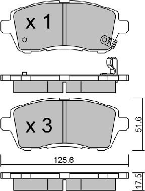 Aisin BPFO-1002 - Bremsbelagsatz, Scheibenbremse alexcarstop-ersatzteile.com