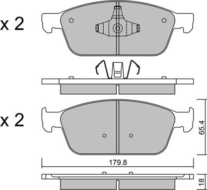 ATE 607299 - Bremsbelagsatz, Scheibenbremse alexcarstop-ersatzteile.com