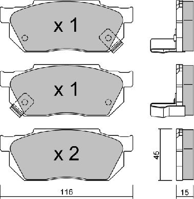 Aisin BPHO-1906 - Bremsbelagsatz, Scheibenbremse alexcarstop-ersatzteile.com