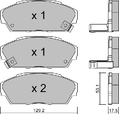 AISIN BPHO-1900 - Bremsbelagsatz, Scheibenbremse alexcarstop-ersatzteile.com