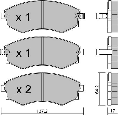 AISIN BPHY-1906 - Bremsbelagsatz, Scheibenbremse alexcarstop-ersatzteile.com