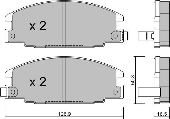 Aisin BPIS-1900 - Bremsbelagsatz, Scheibenbremse alexcarstop-ersatzteile.com