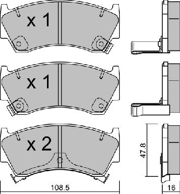 Aisin BPNI-1916 - Bremsbelagsatz, Scheibenbremse alexcarstop-ersatzteile.com