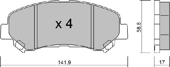 Aisin BPNI-1004 - Bremsbelagsatz, Scheibenbremse alexcarstop-ersatzteile.com