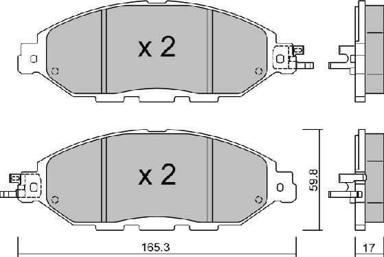 Aisin BPNI-1008 - Bremsbelagsatz, Scheibenbremse alexcarstop-ersatzteile.com