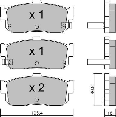 Aisin BPNI-2902 - Bremsbelagsatz, Scheibenbremse alexcarstop-ersatzteile.com