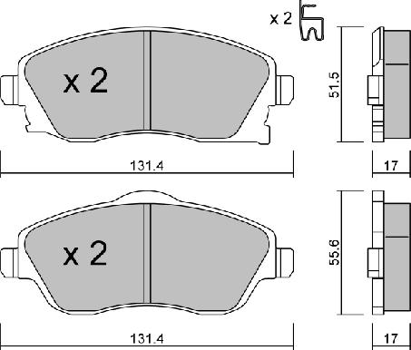 AISIN BPOP-1005 - Bremsbelagsatz, Scheibenbremse alexcarstop-ersatzteile.com