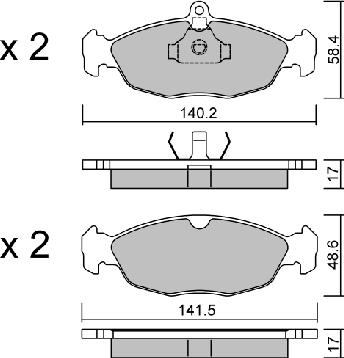 Aisin BPOP-1003 - Bremsbelagsatz, Scheibenbremse alexcarstop-ersatzteile.com