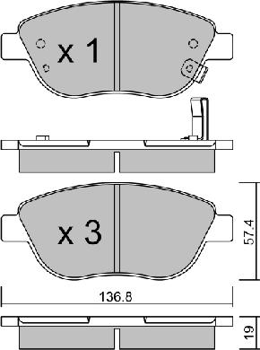 AISIN BPOP-1007 - Bremsbelagsatz, Scheibenbremse alexcarstop-ersatzteile.com